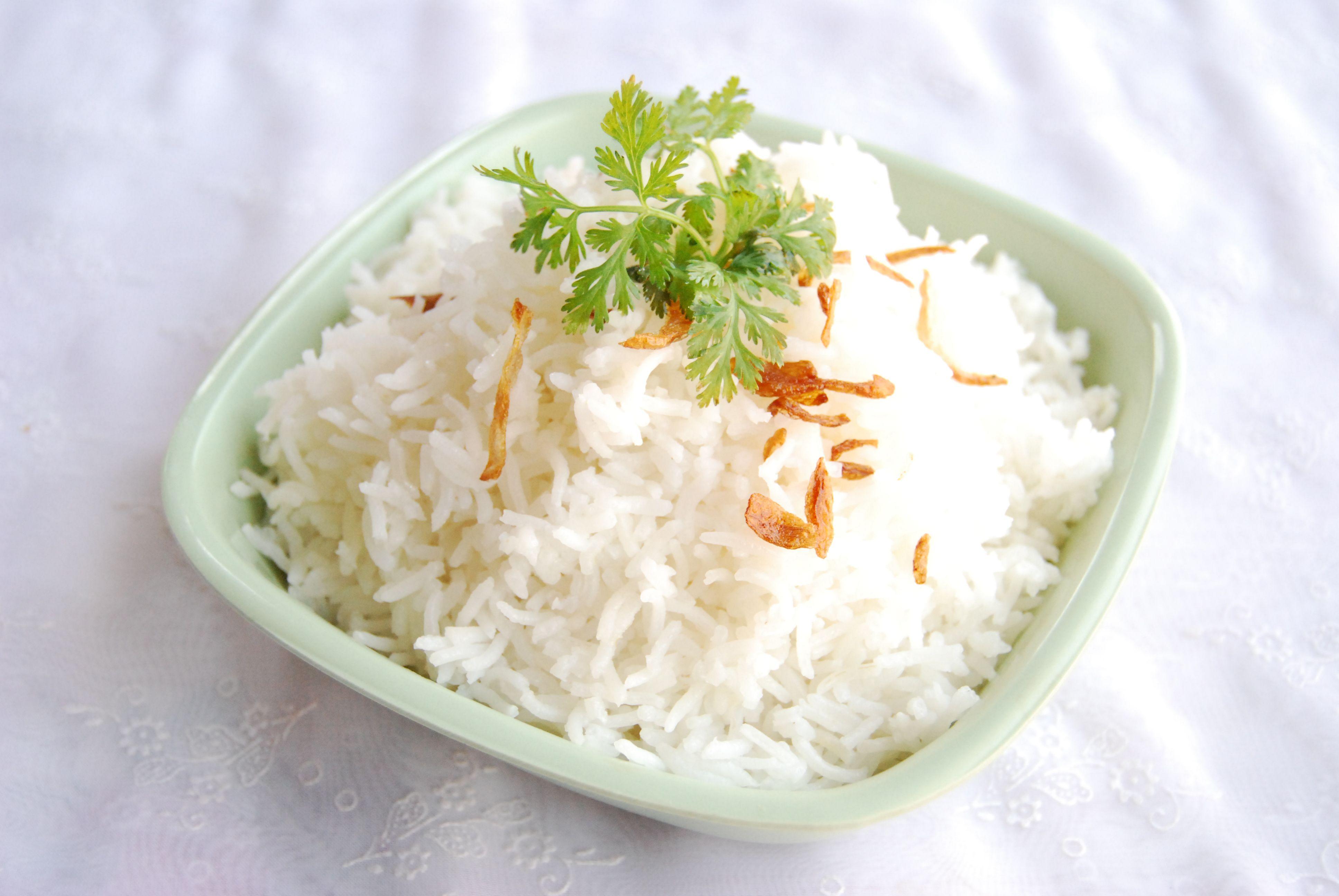 Rice with water droplet